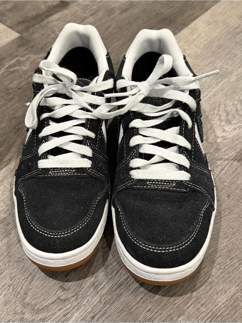 Converse All Stars Black Suede Low-Top Sneakers with White Laces